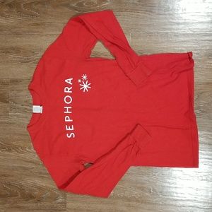 (S) Gildan Heavy Cotton 100% Cotton Workwear Logo Sephora Makeup Employee